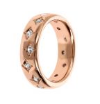 BRONZALLURE Anello a Fascia Étoile con Punti Luce in Cubic Zirconia WSBZ02221.WR-16