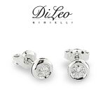 DI LEO Orecchini Punto luce con diamanti ct compl. 0,24 oro bianco 18 KT Daydream01/08