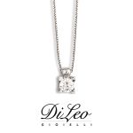 DI LEO Girocollo Punto luce con diamanti ct compl. 0,12 oro bianco 18 KT Daydream09/01